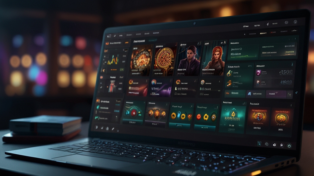 Panel de My Account con opciones de perfil y seguridad en un entorno de casino.
