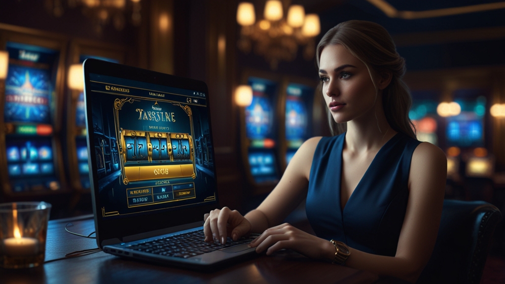 Persona introduciendo un código promocional en el cajero de casino